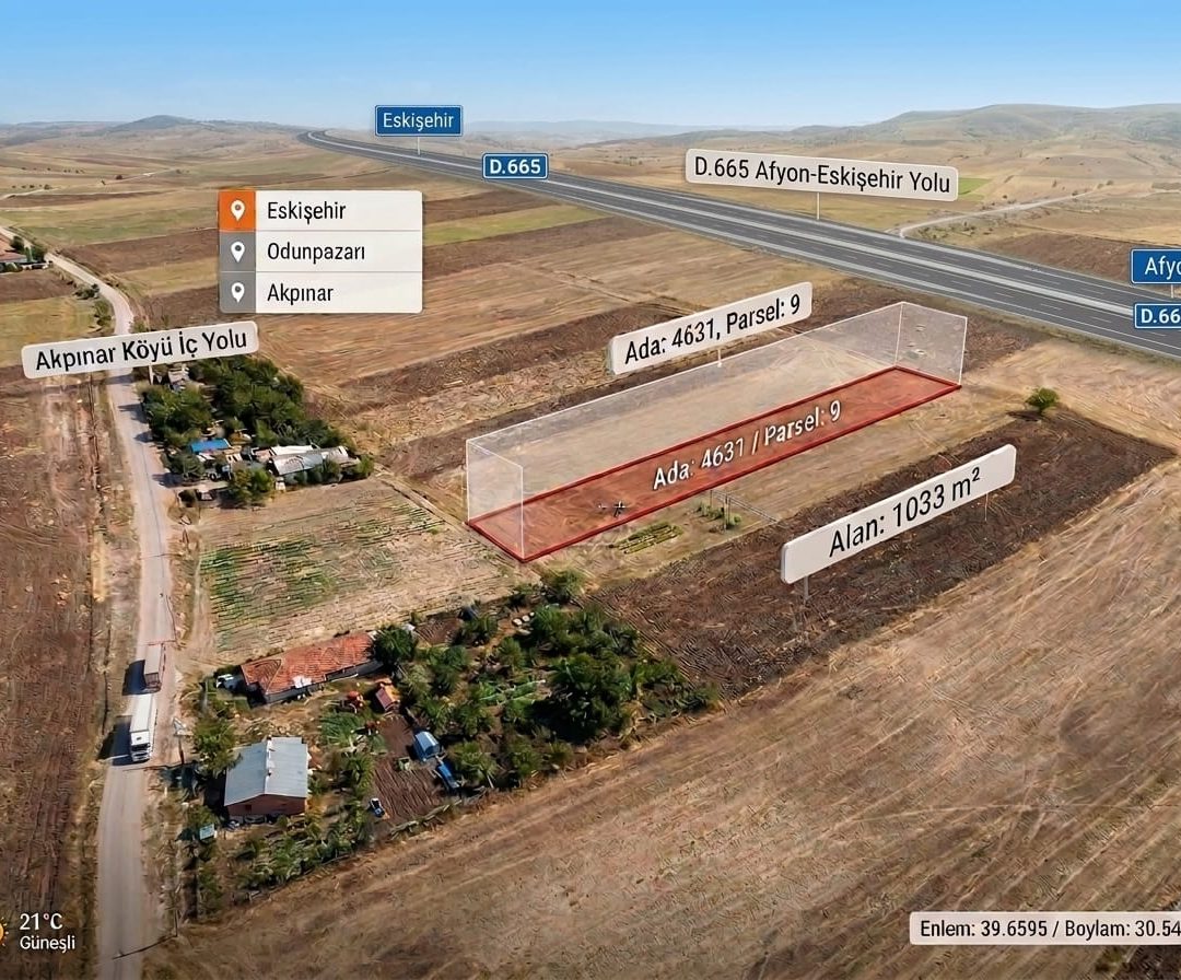 SEÇ AL'DAN Akpınar’da 1.033 m² Müstakil Tapulu Arsa